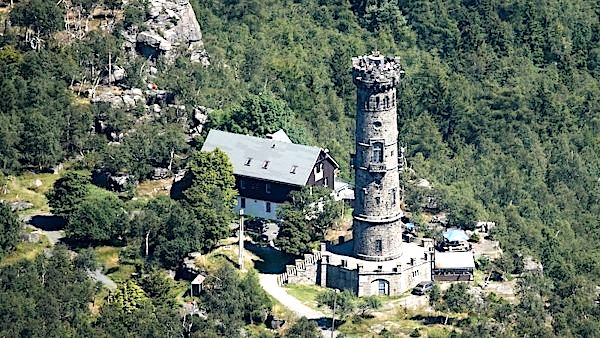 lookout tower, decinsky sneznik, mountain, hill, czech republic, nature